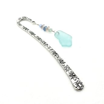 real sea glass book mark for women or girls