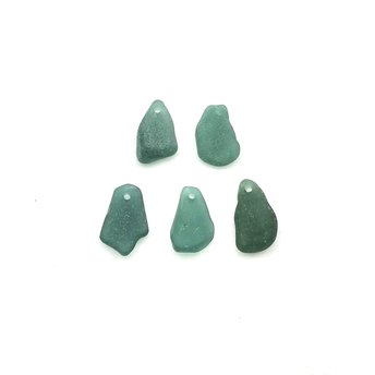 teal green sea glass pendants for sale