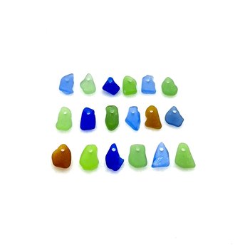 tiny sea glass charms 