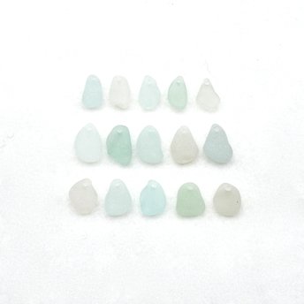 pastel sea glass beads