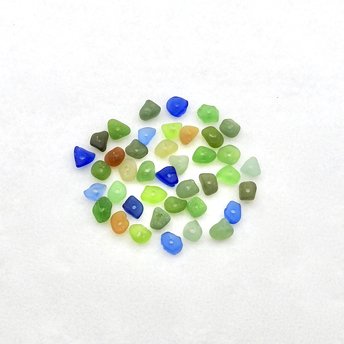 tiny sea glass accent beads