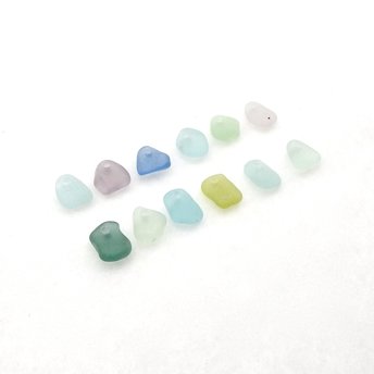 tiny sea glass charms