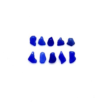 cobalt blue sea glass pendants