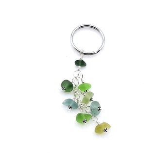 beach glass keyring