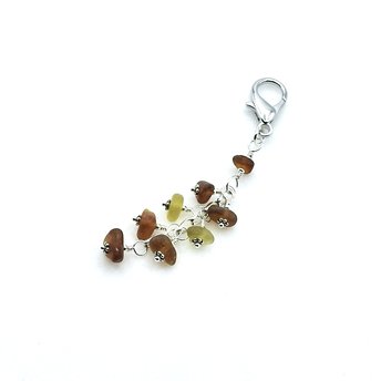 handmade sea glass zipper pull