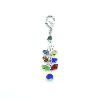 sea glass clip on dangle