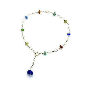 sea glass anklet for women