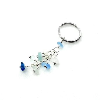 sea glass keyring for women