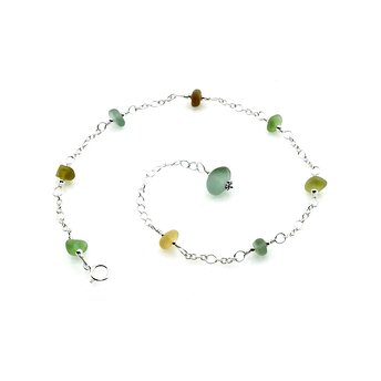 sea glass anklet for women
