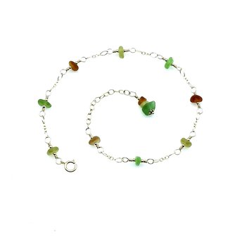 sea glass anklet for women