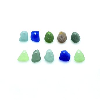 drilled sea glass beads