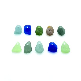 drilled sea glass beads